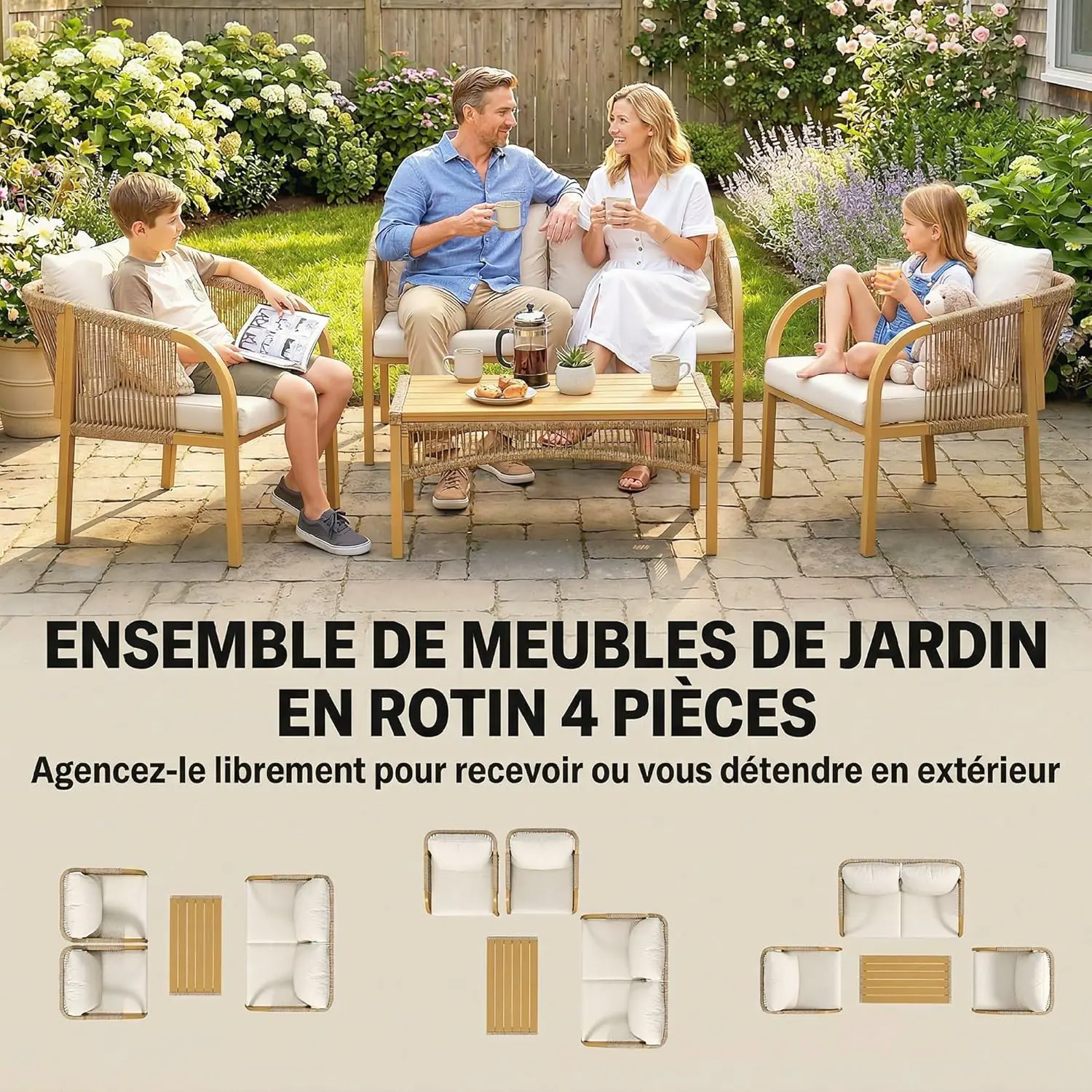 Salon de jardin en résine vue 2