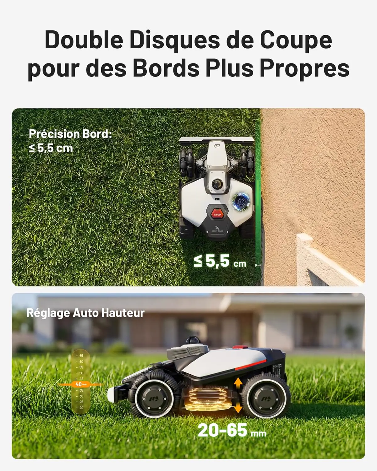 Robot tondeuse MAMMOTION LUBA Mini 2 AWD 1500 Robot Tondeuse s… vue 5