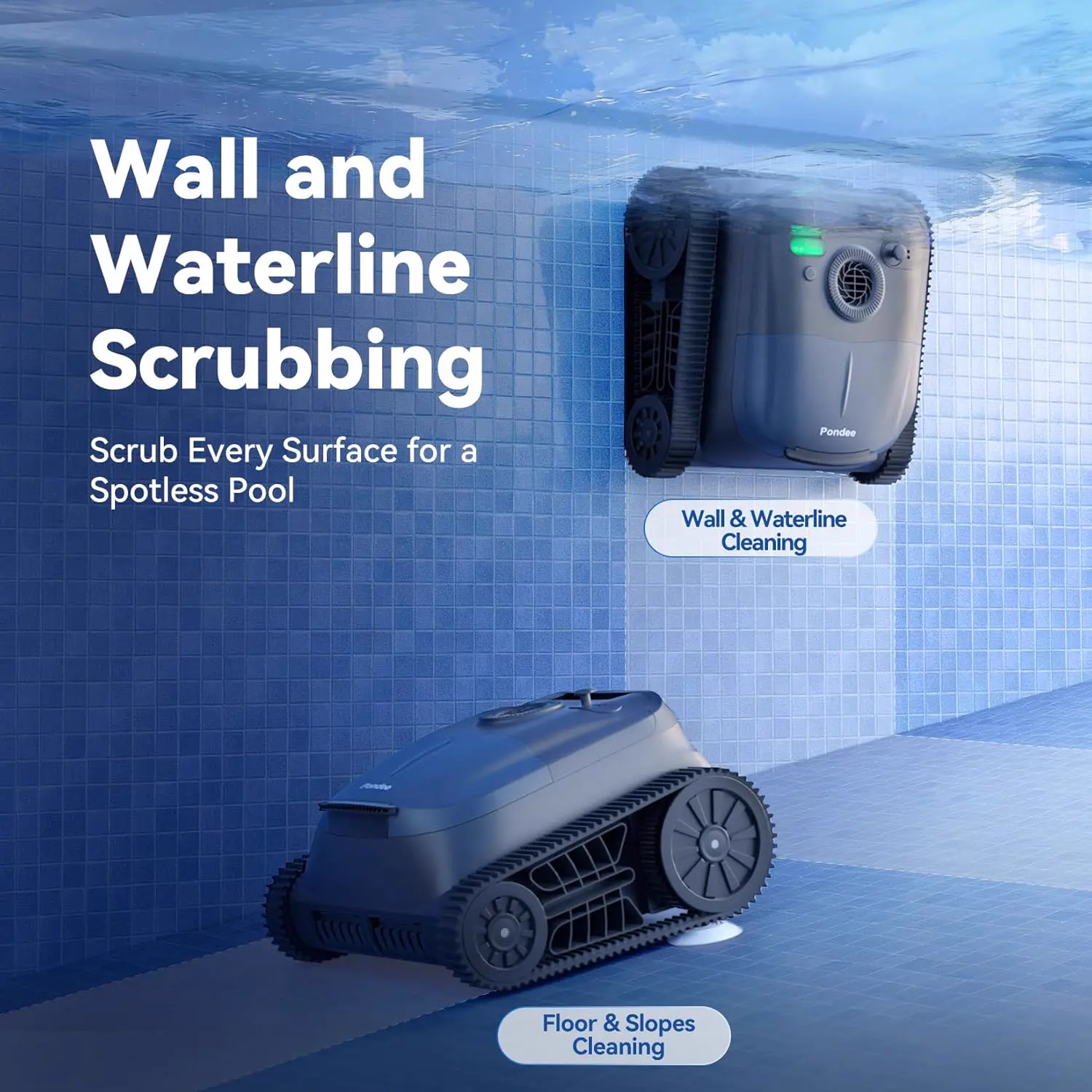 Robot piscine sable vue 6