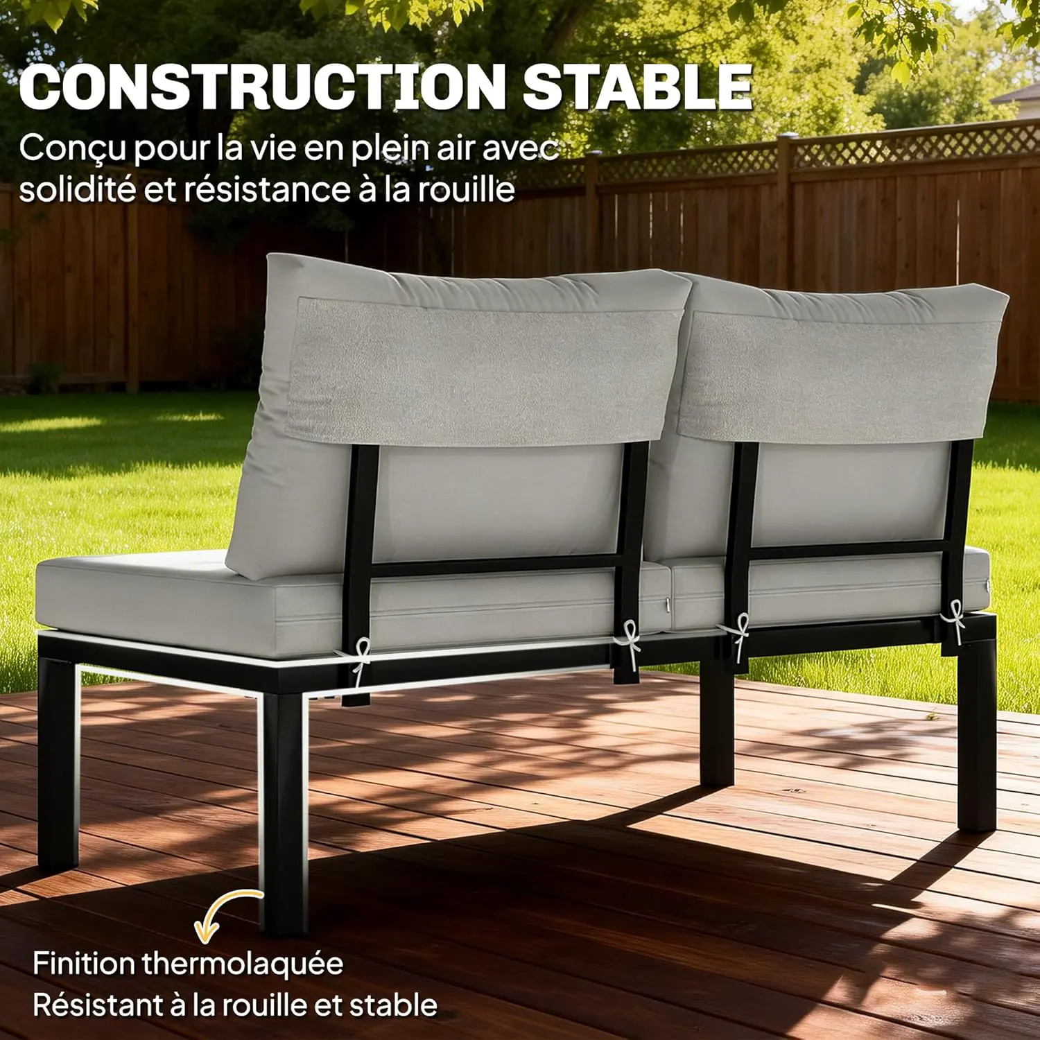 Salon de jardin Modulaire 6 Pièces vue 7