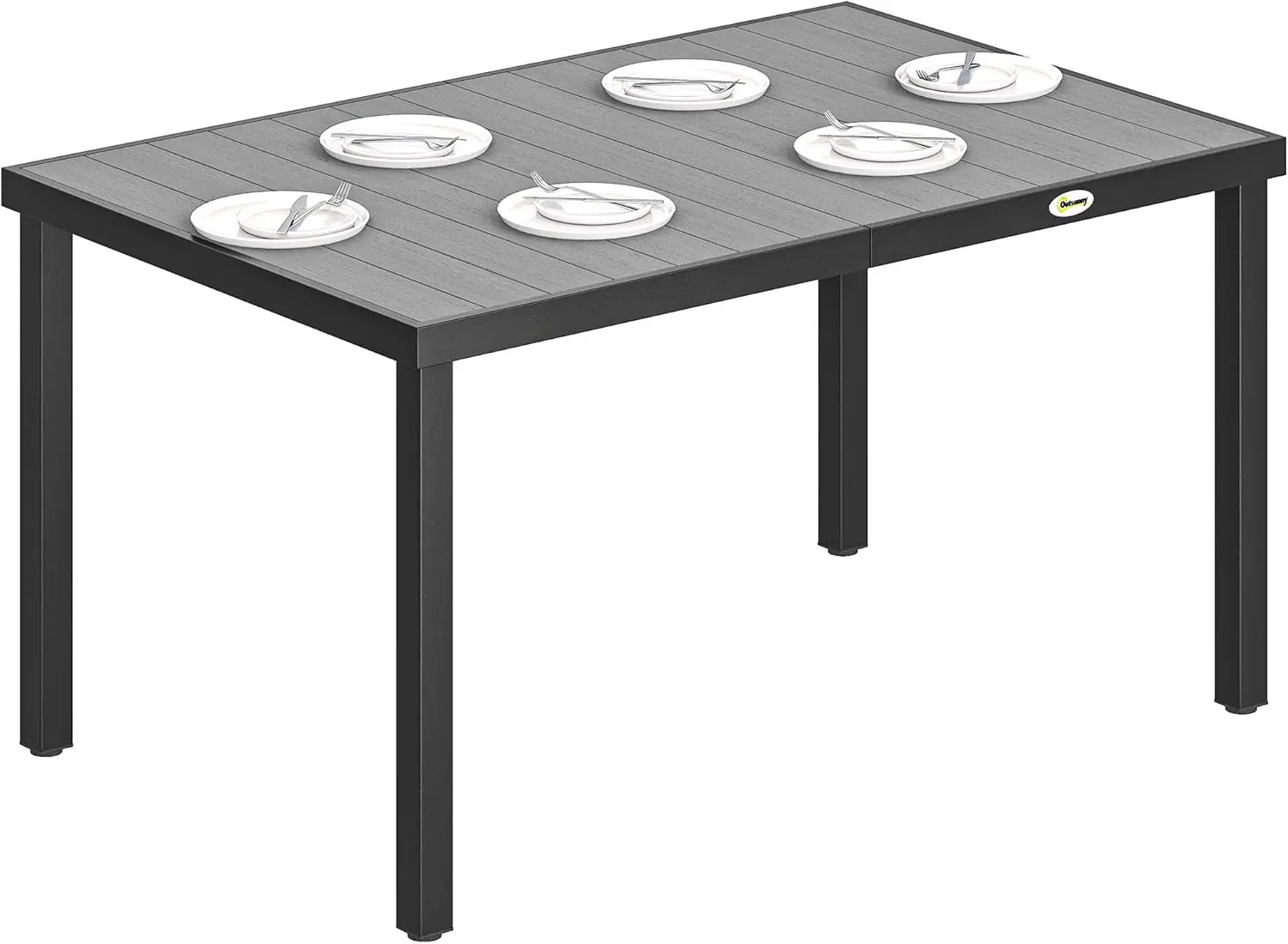 Outsunny Table de Jardin rectangulaire pour 4 à 6 Personnes