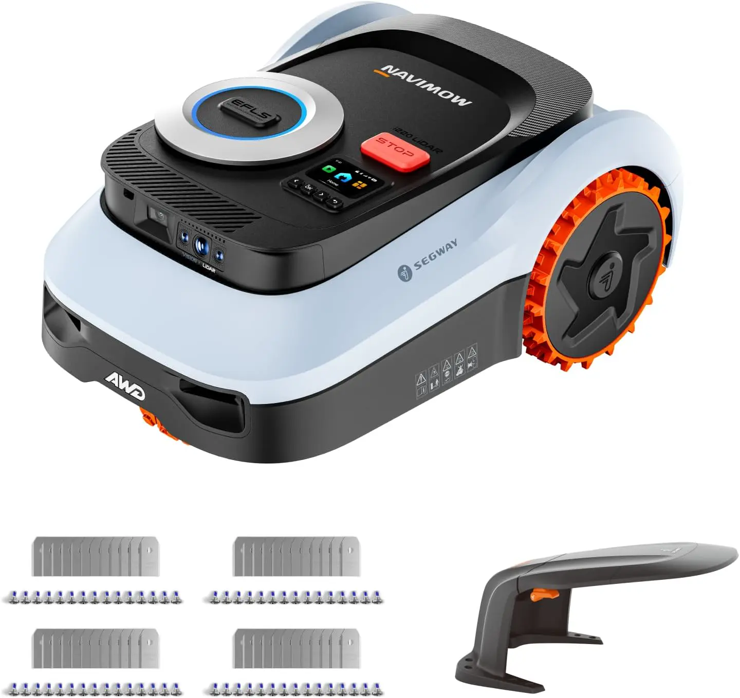 Segway Navimow i220 LiDAR Pro Robot Tondeuse Kit avec Garage M + 4