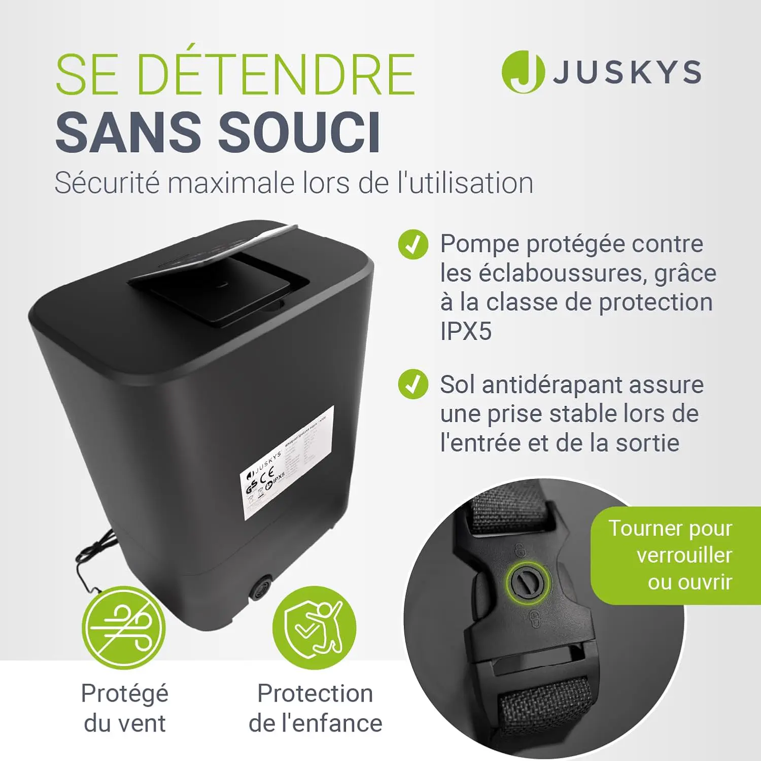 Spa gonflable 2 personnes 6 places gris vue 2