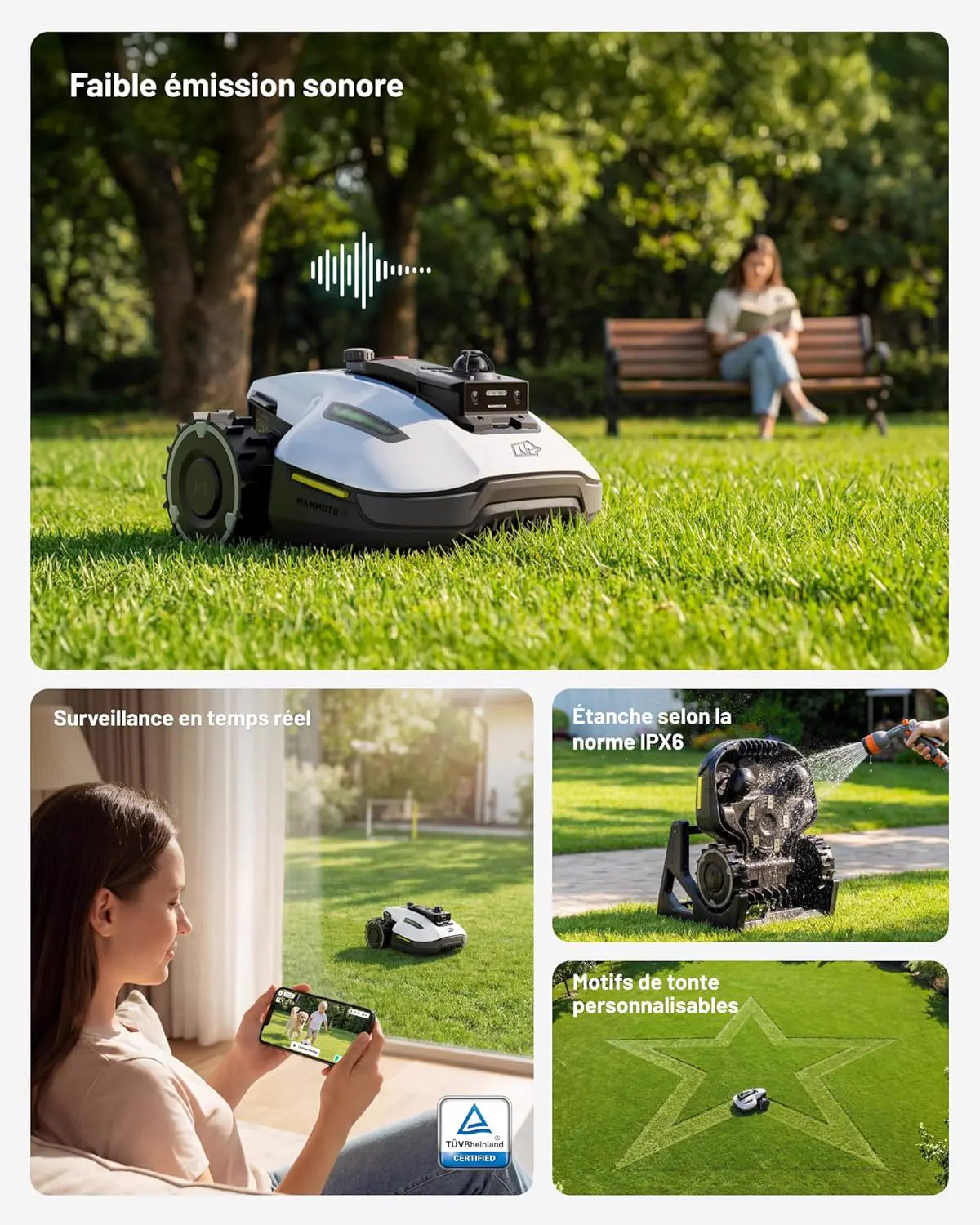 Robot tondeuse MAMMOTION YUKA Mini 2 800 LiDAR Robot Tondeuse vue 9