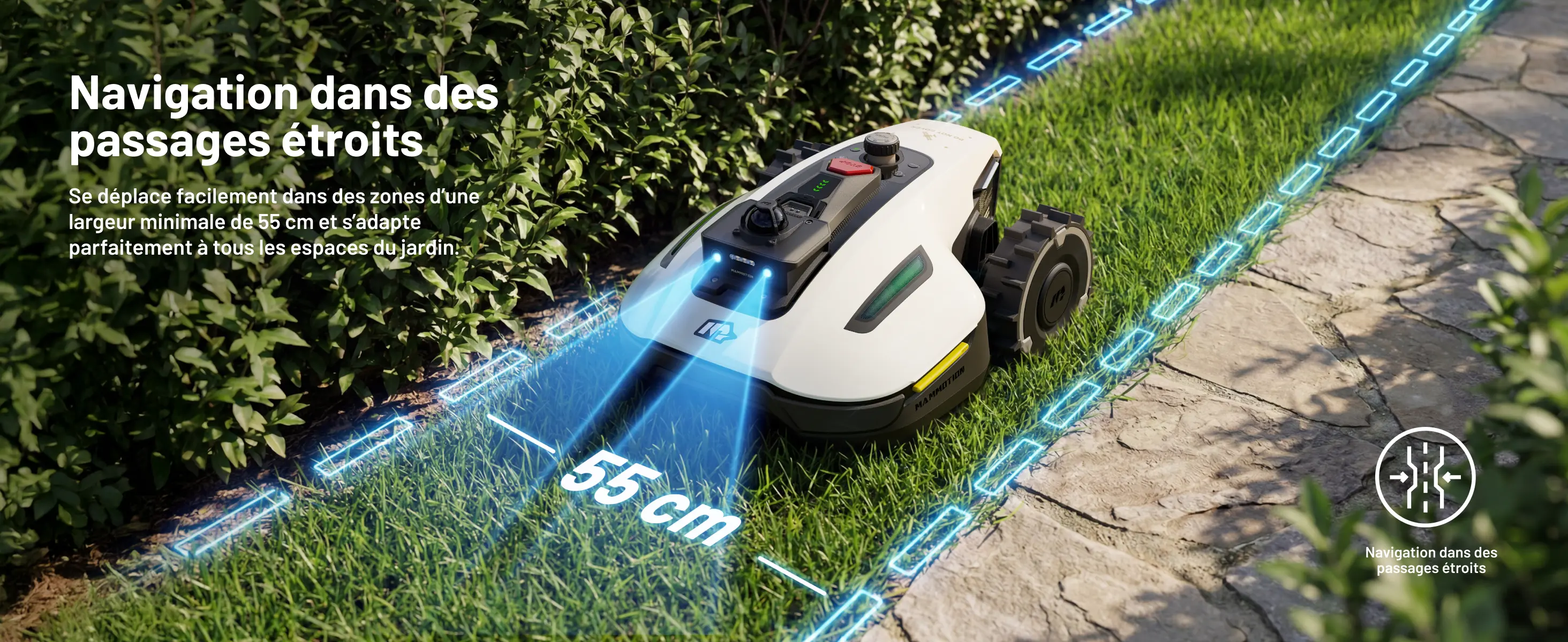 Robot tondeuse MAMMOTION YUKA Mini 2 800 LiDAR Robot Tondeuse — contenu détaillé 10