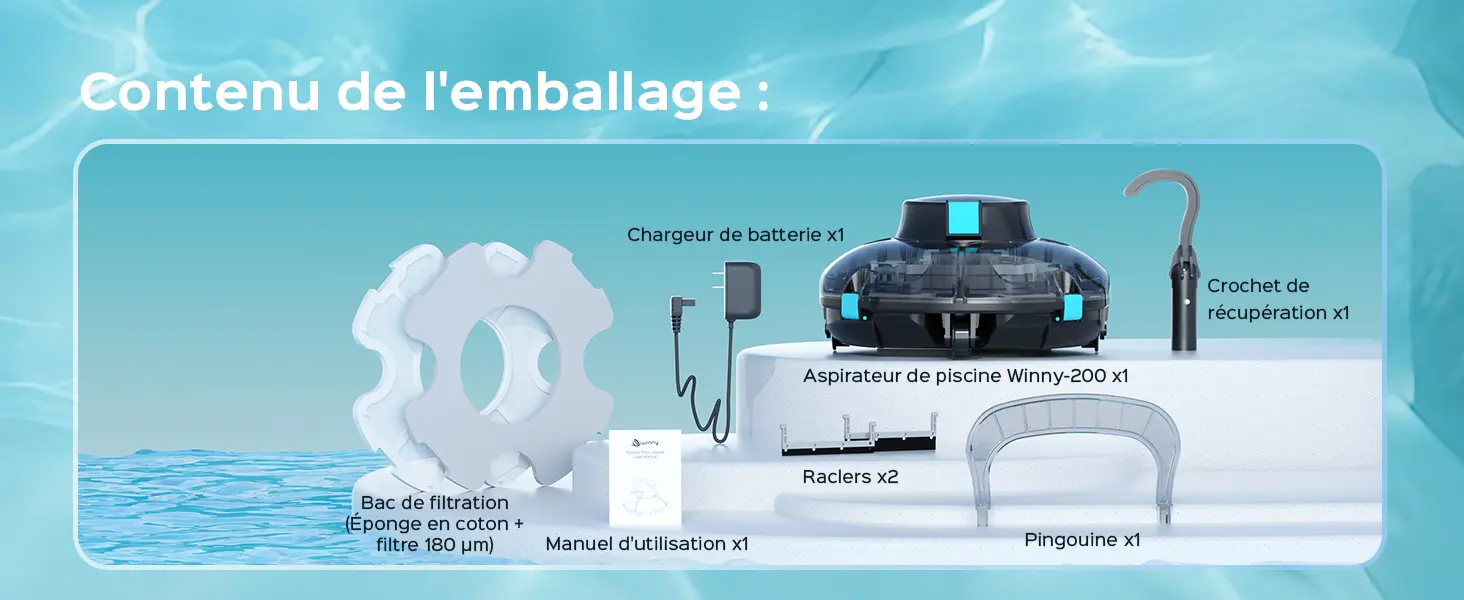 Robot piscine noir 60 m² — contenu détaillé 9