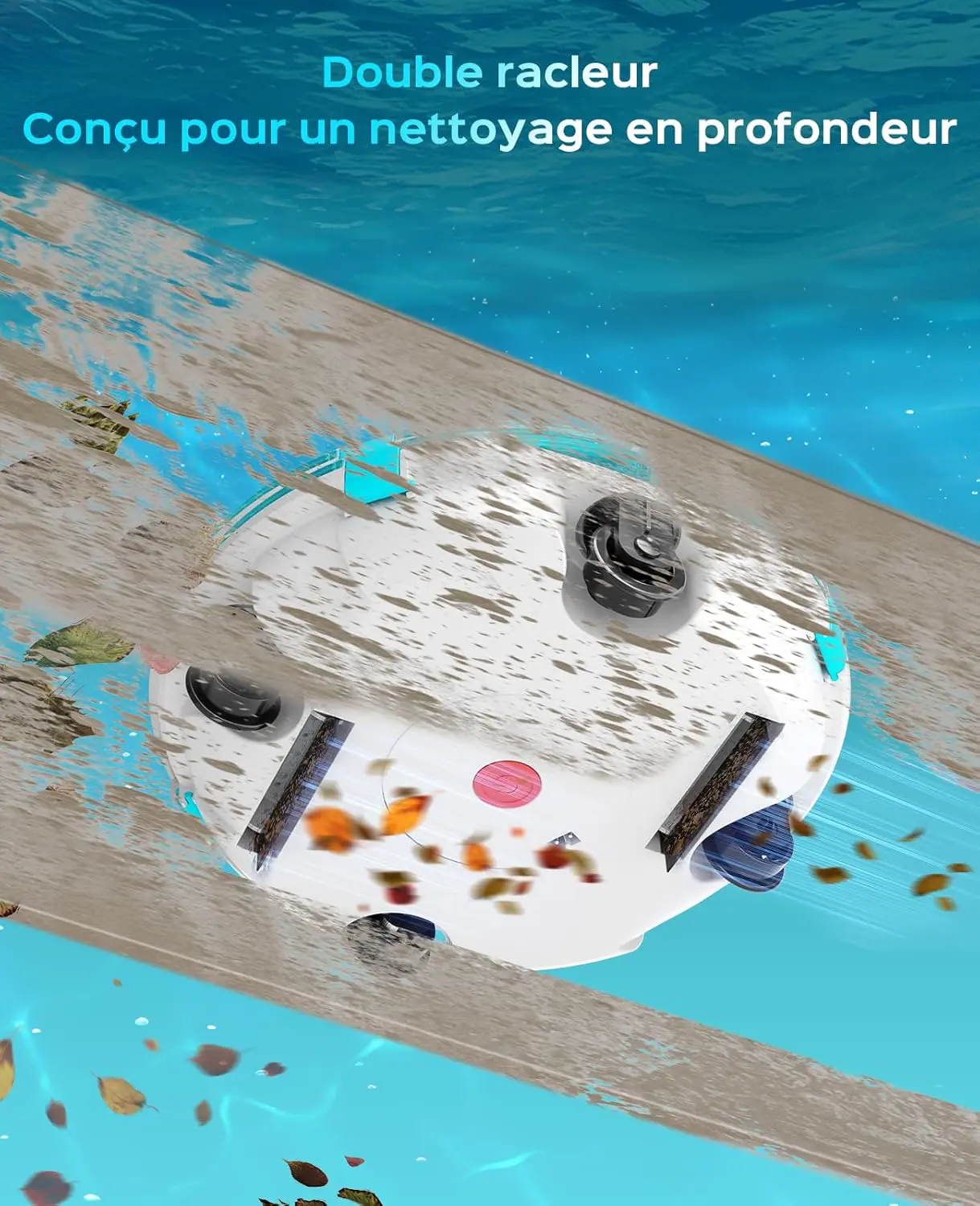 Robot piscine bleu vue 6