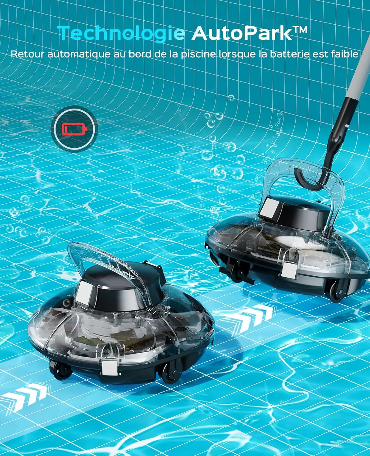 Robot piscine sable vue 4