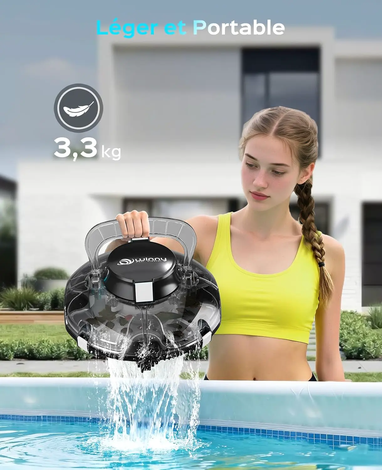 Robot piscine sable vue 7