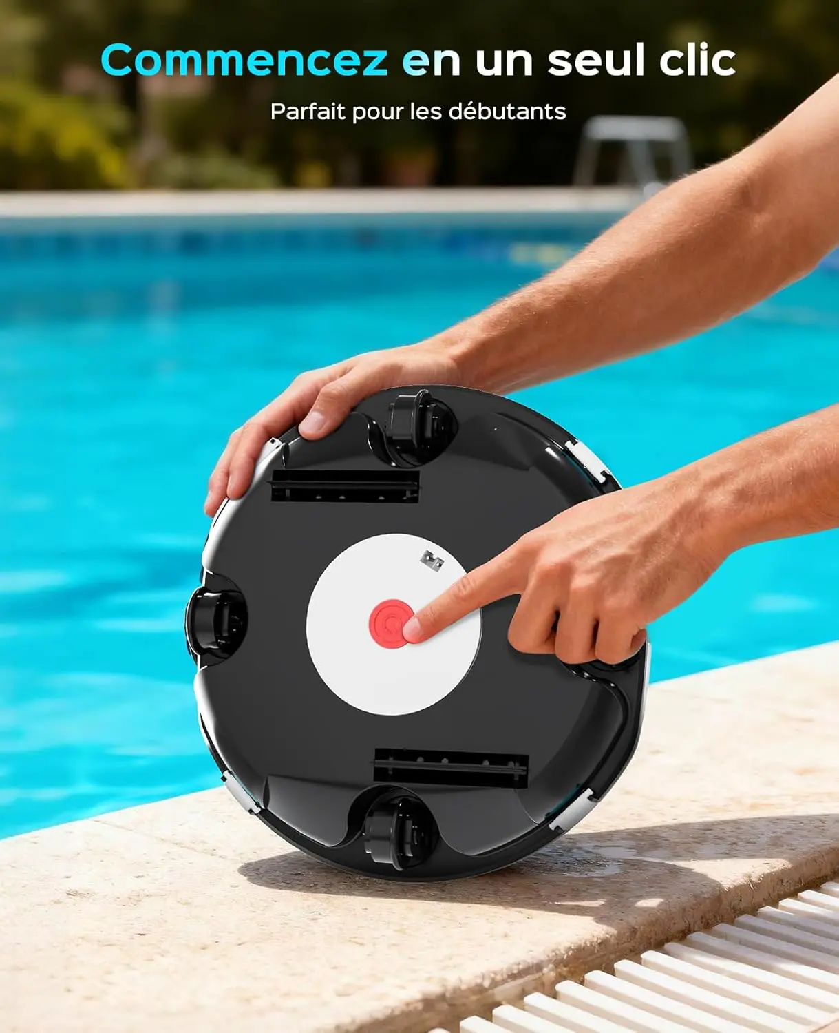 Robot piscine sable vue 8