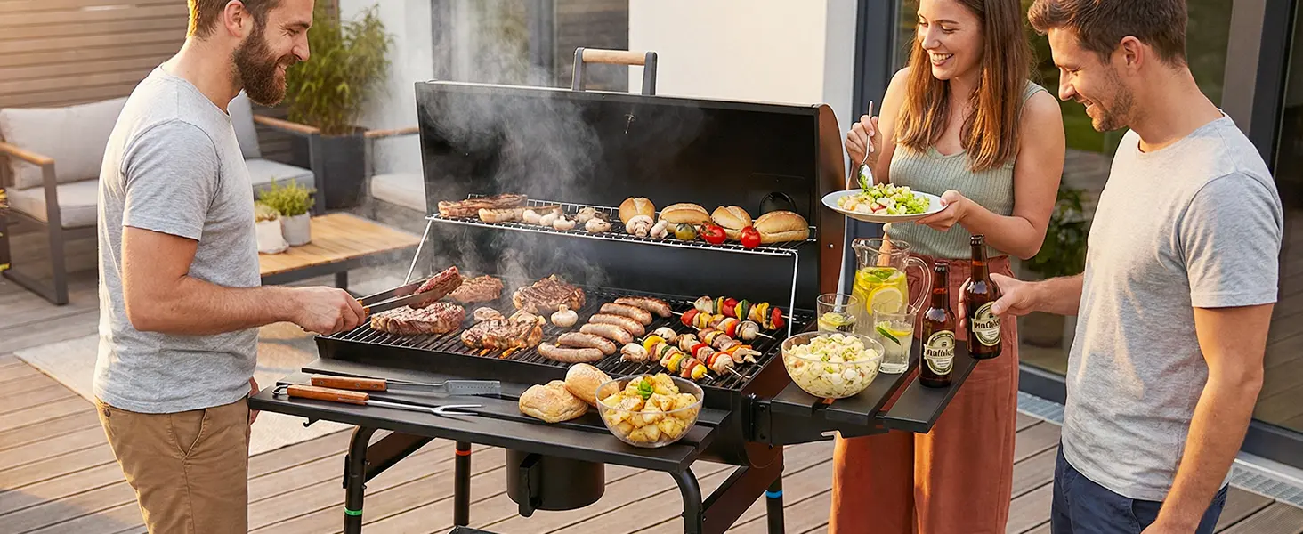 Barbecue à charbon 8 places en bois — contenu détaillé 1