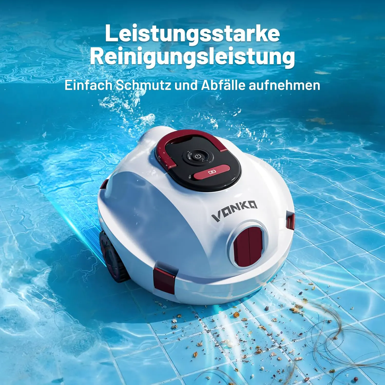 Robot piscine sable vue 2