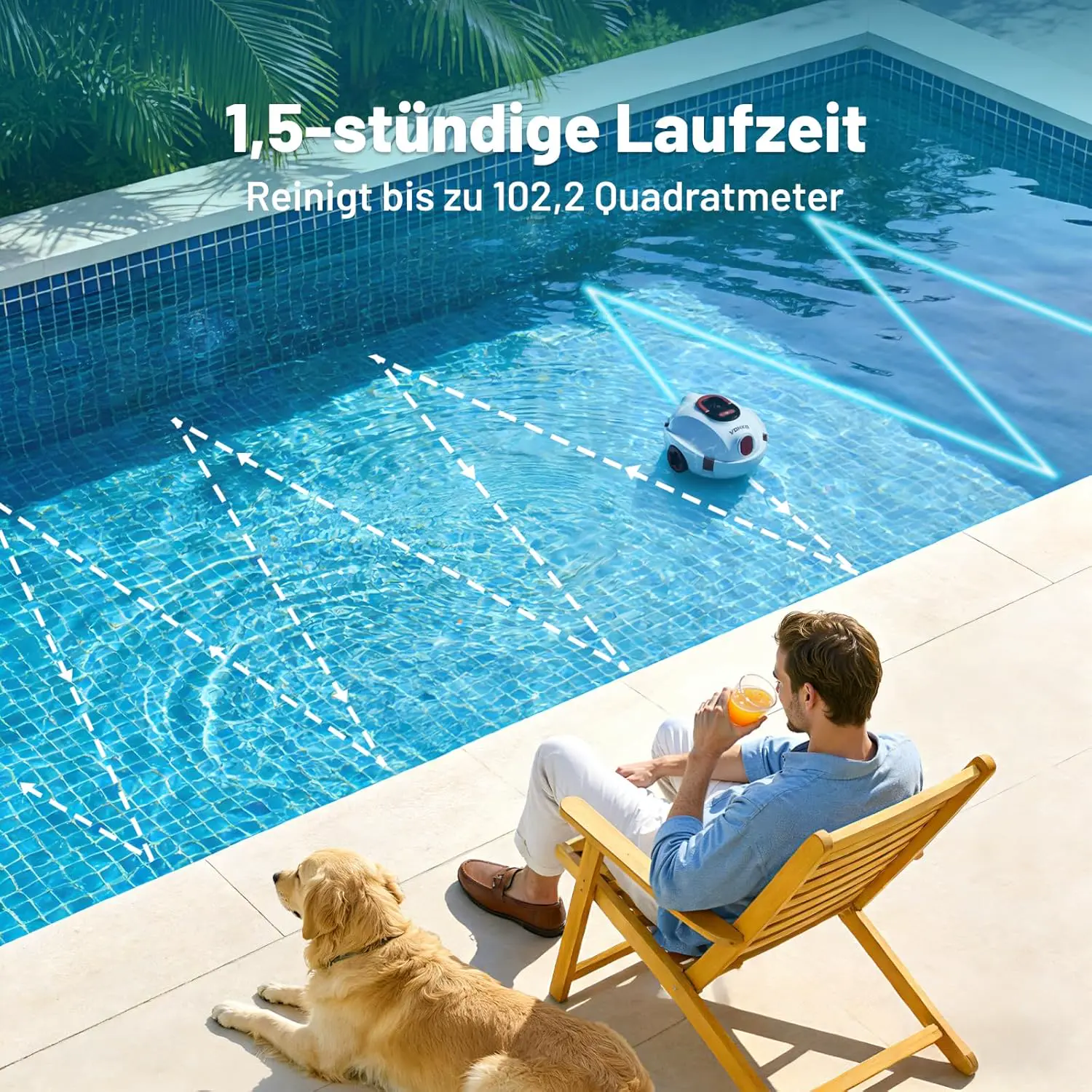 Robot piscine sable vue 3