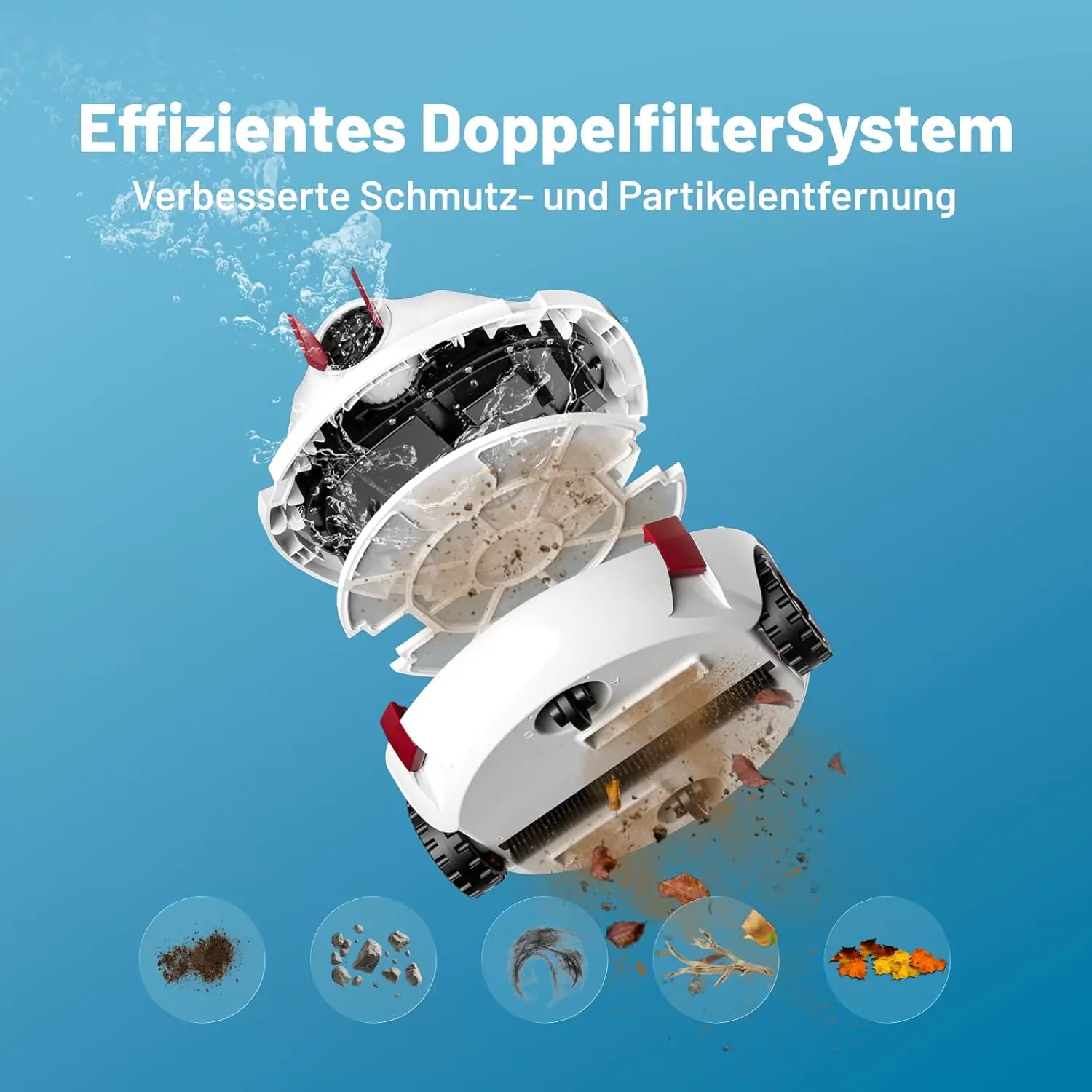 Robot piscine sable vue 4