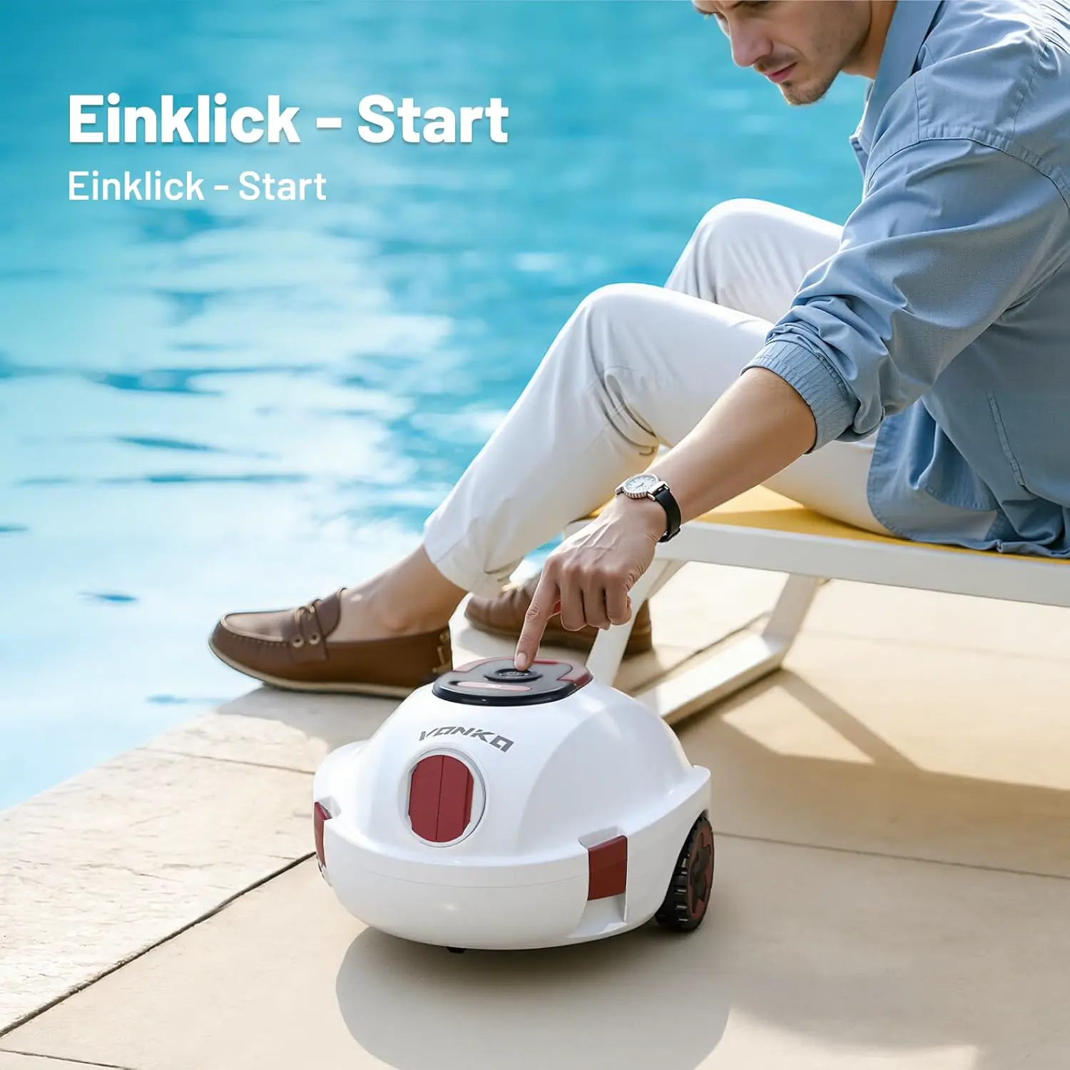Robot piscine sable vue 6