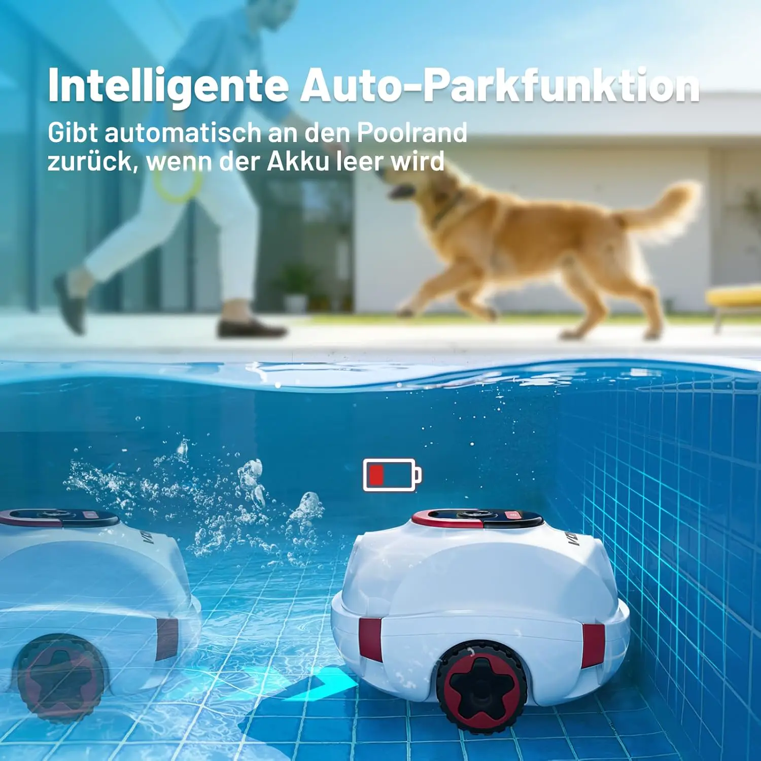 Robot piscine sable vue 7