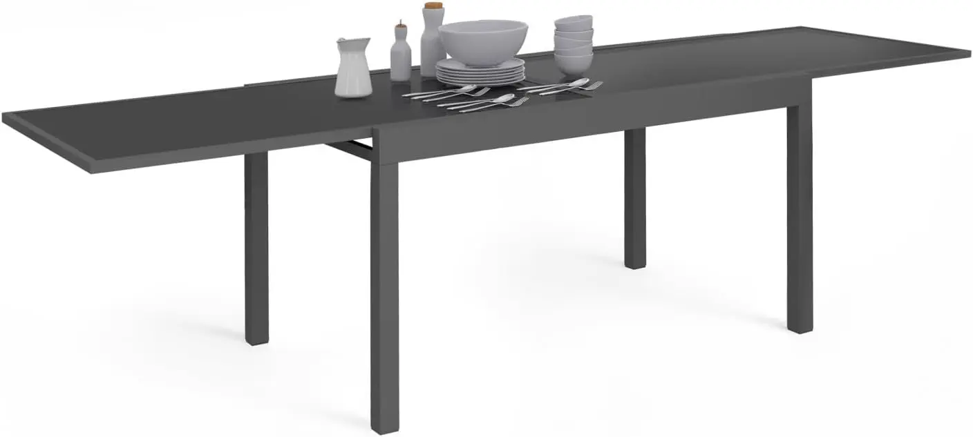 IDMarket - Table de Jardin Extensible rectangulaire Madrid 135-270 CM
