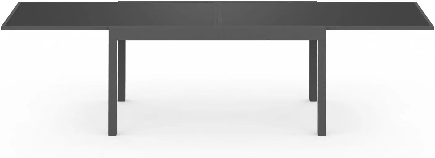 Table de jardin 12 places en aluminium gris 5x5 m vue 4