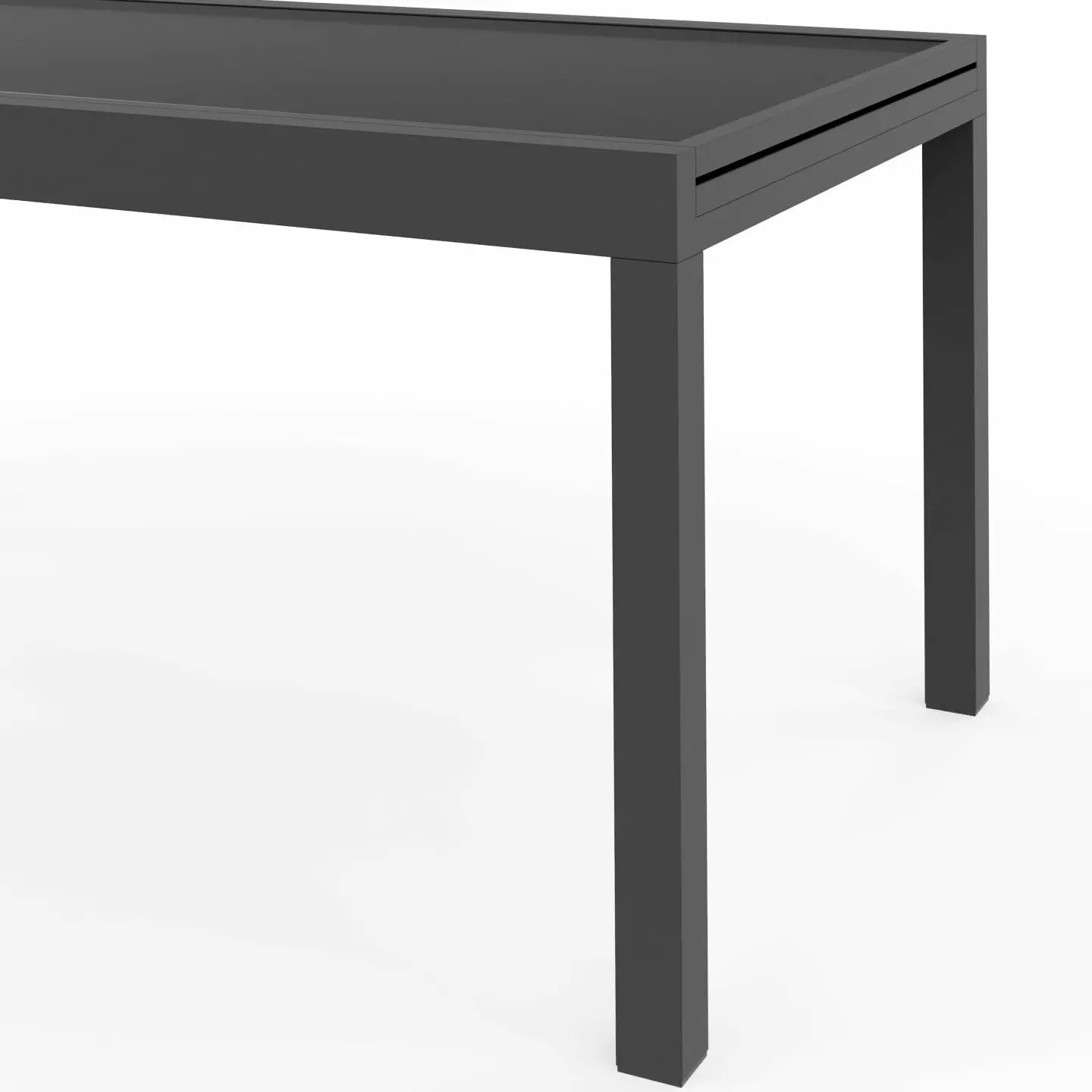 Table de jardin 12 places en aluminium gris 5x5 m vue 7