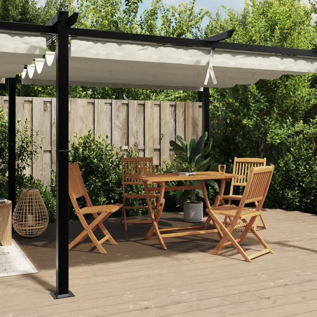 Pergola en aluminium anthracite 3x6 m rétractable vue 2