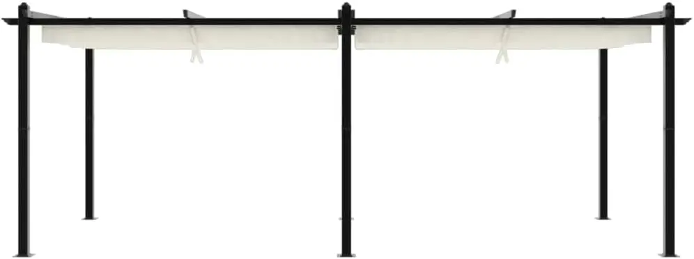 Pergola en aluminium anthracite 3x6 m rétractable vue 4