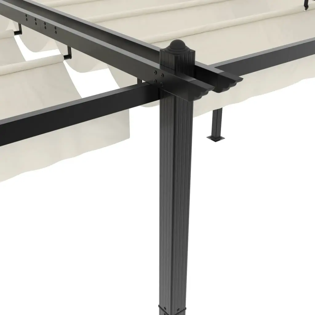 Pergola en aluminium anthracite 3x6 m rétractable vue 8