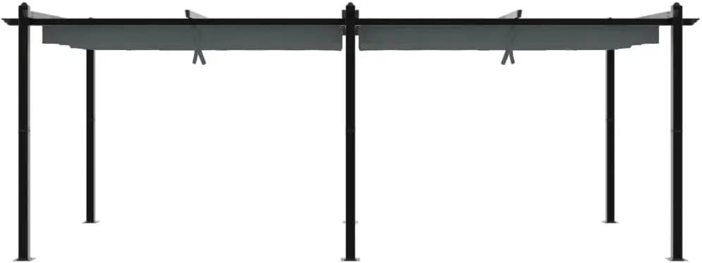 Pergola en aluminium anthracite 3x6 m rétractable vue 4