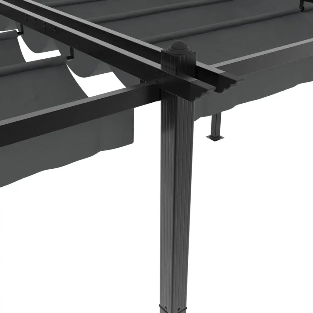 Pergola en aluminium anthracite 3x6 m rétractable vue 8