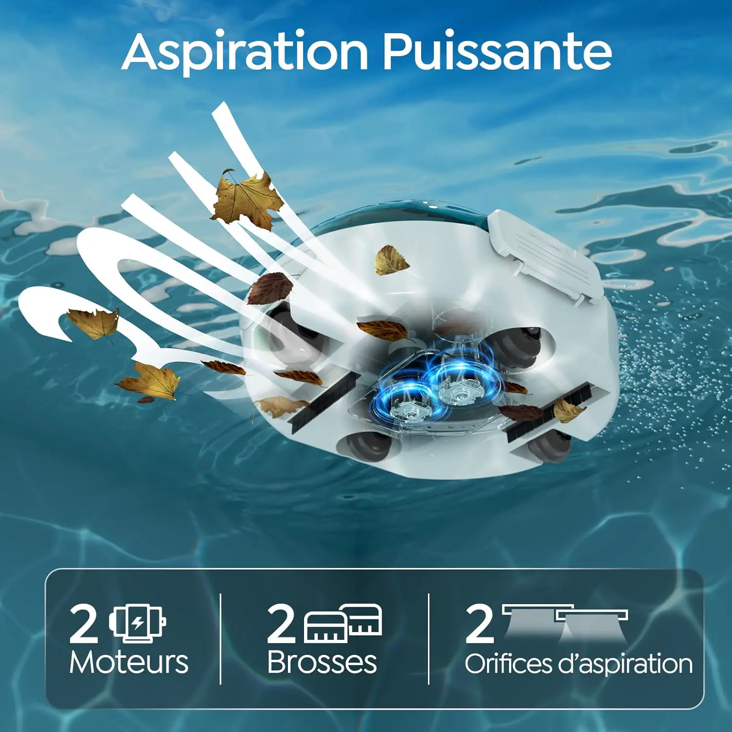 Robot piscine 2026 S2 Robot Piscine, Aspirateur sans Fil vue 9