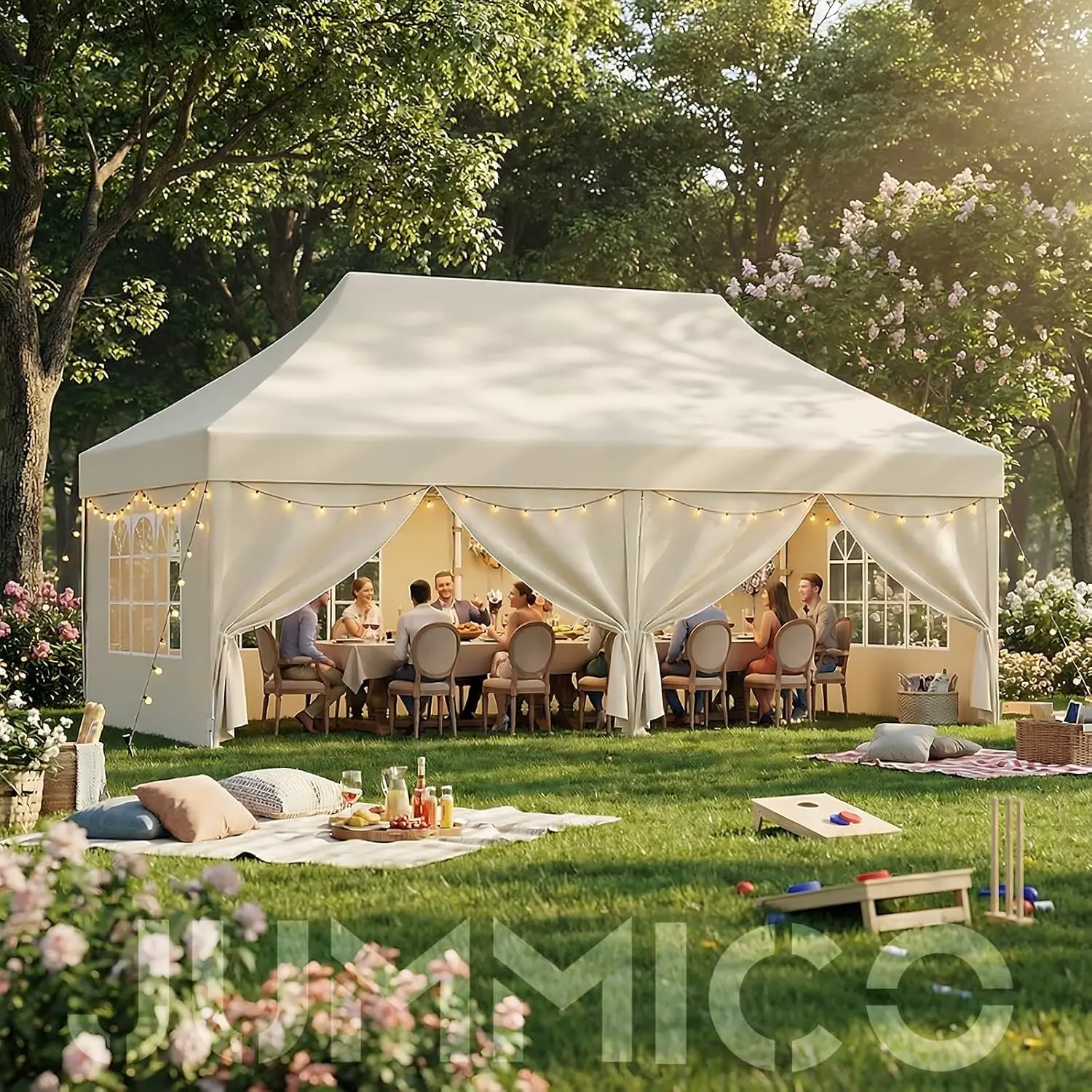 Tonnelle beige 3x3 m vue 7