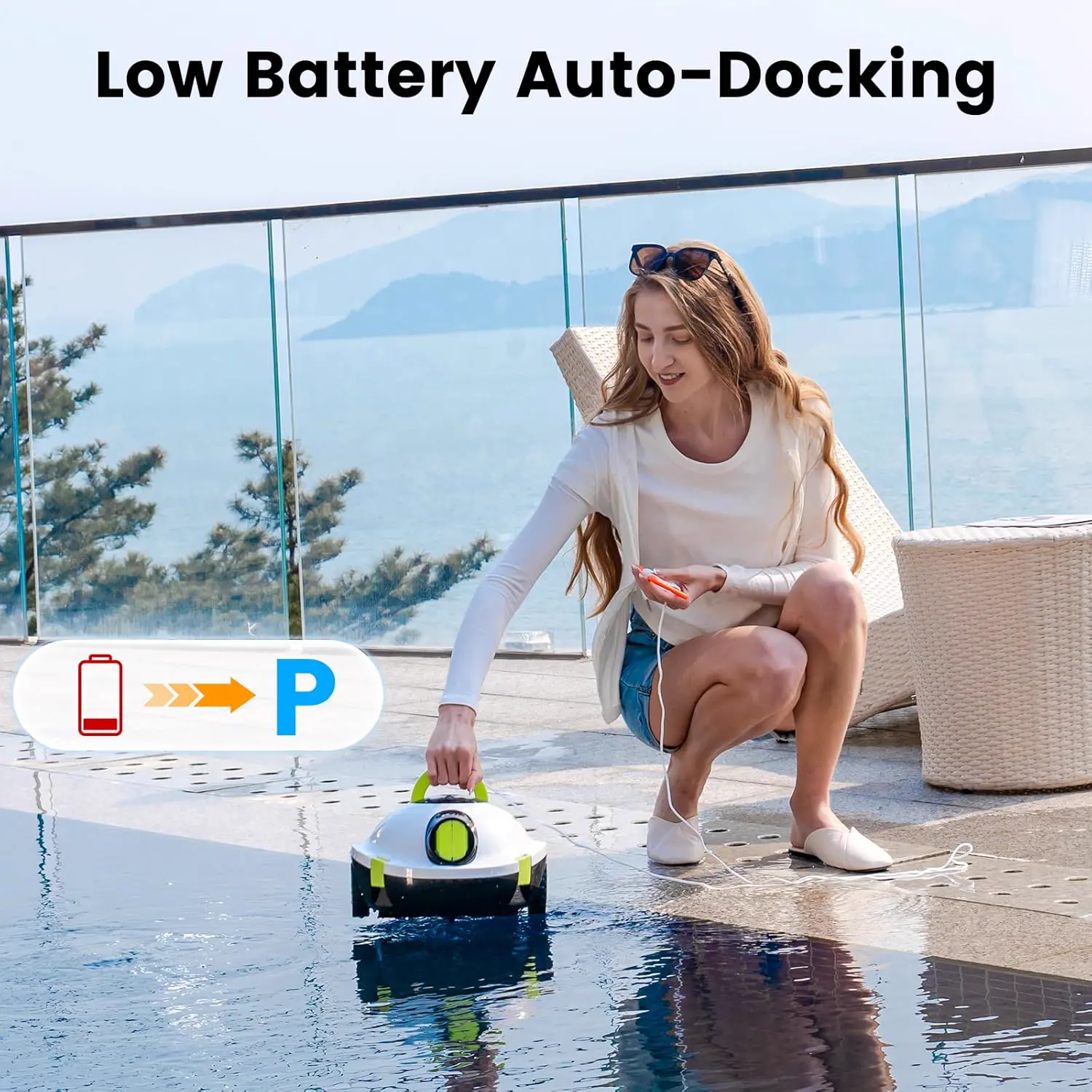 Robot piscine sable vue 4