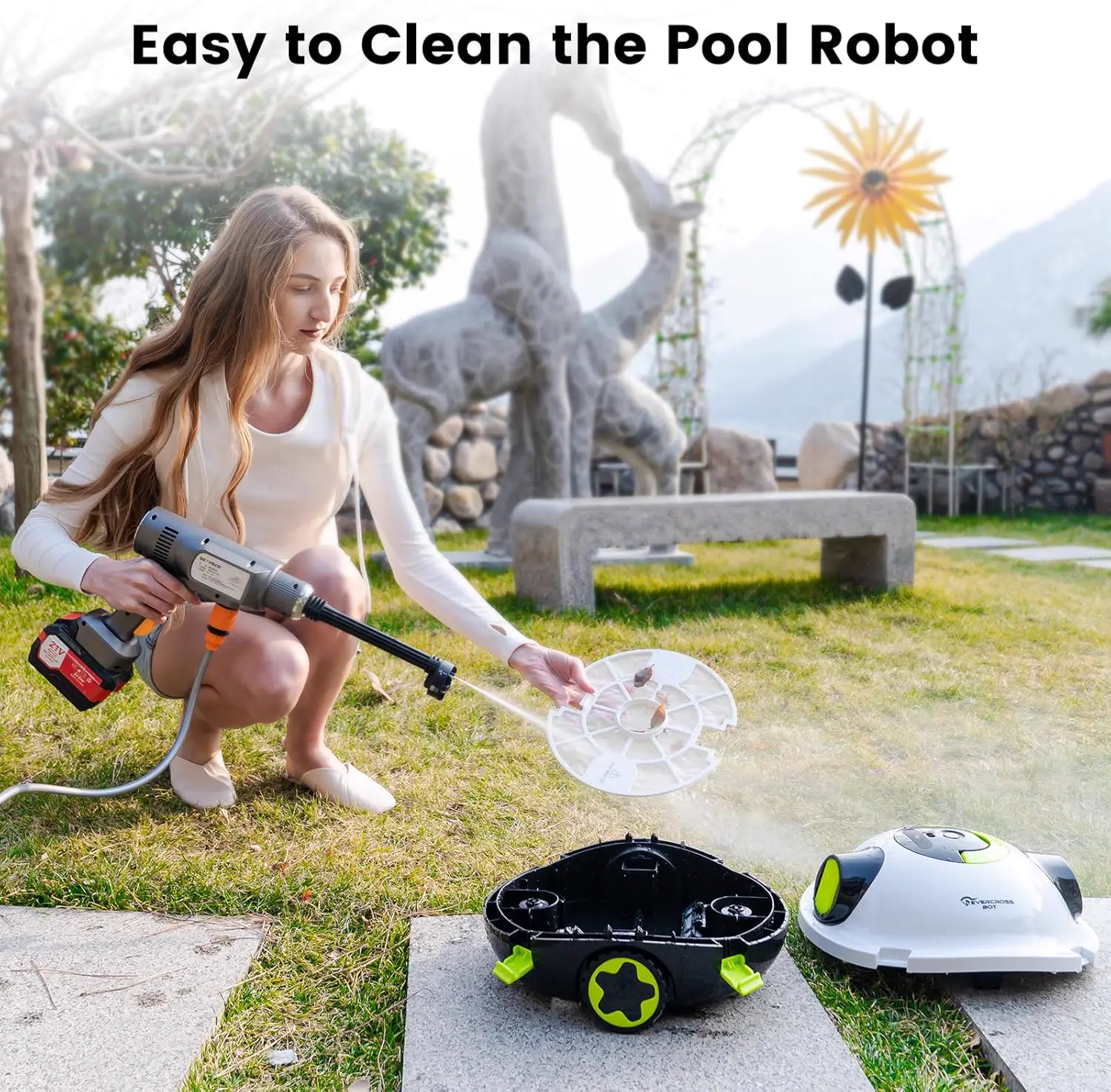 Robot piscine sable vue 6