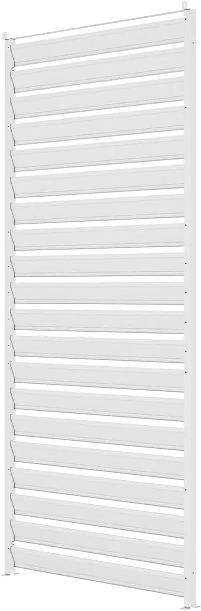 Pergola en aluminium blanc 3x3 m autoportée vue 5