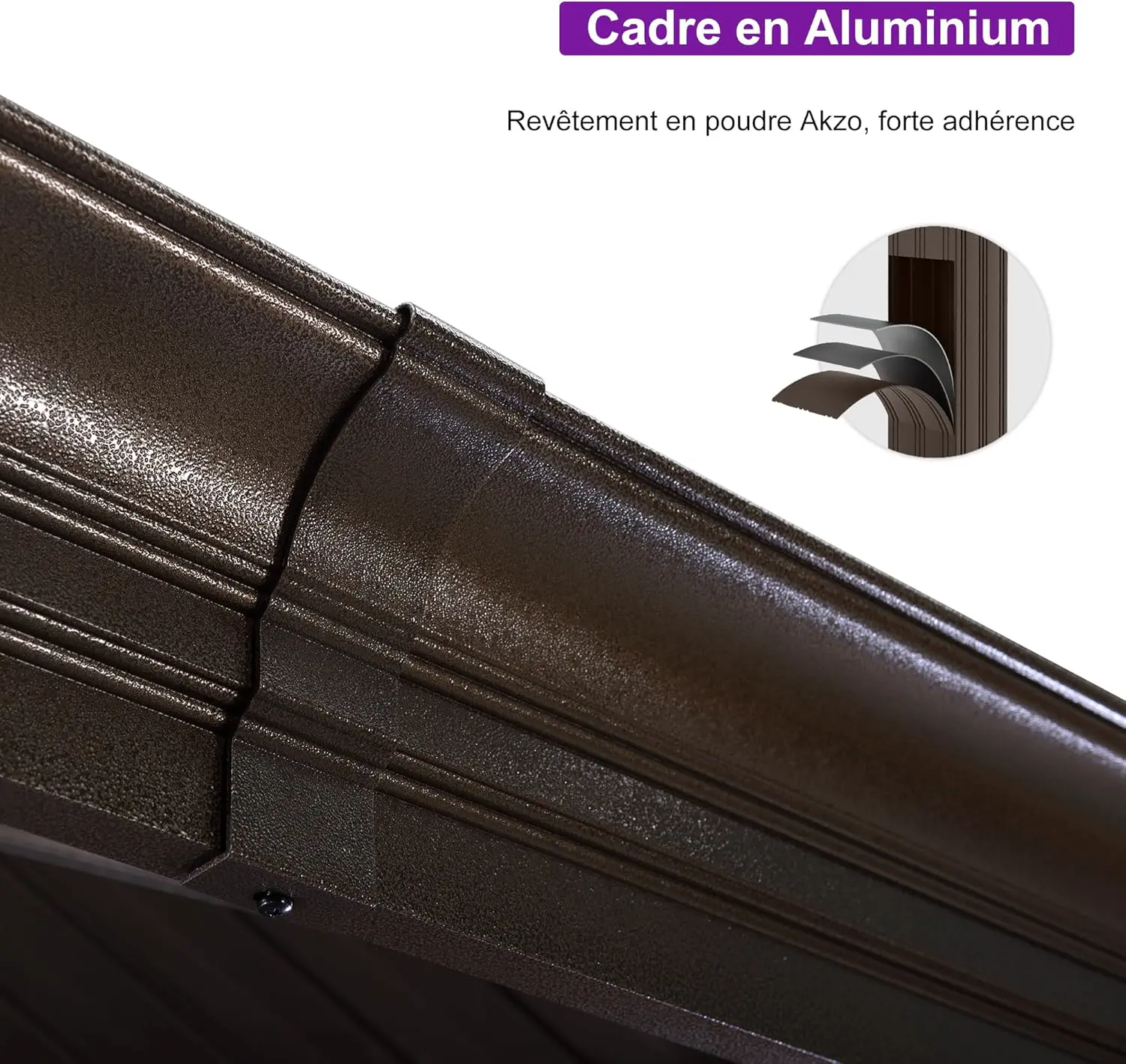 Pergola en aluminium gris 7,32x3,65 m vue 8