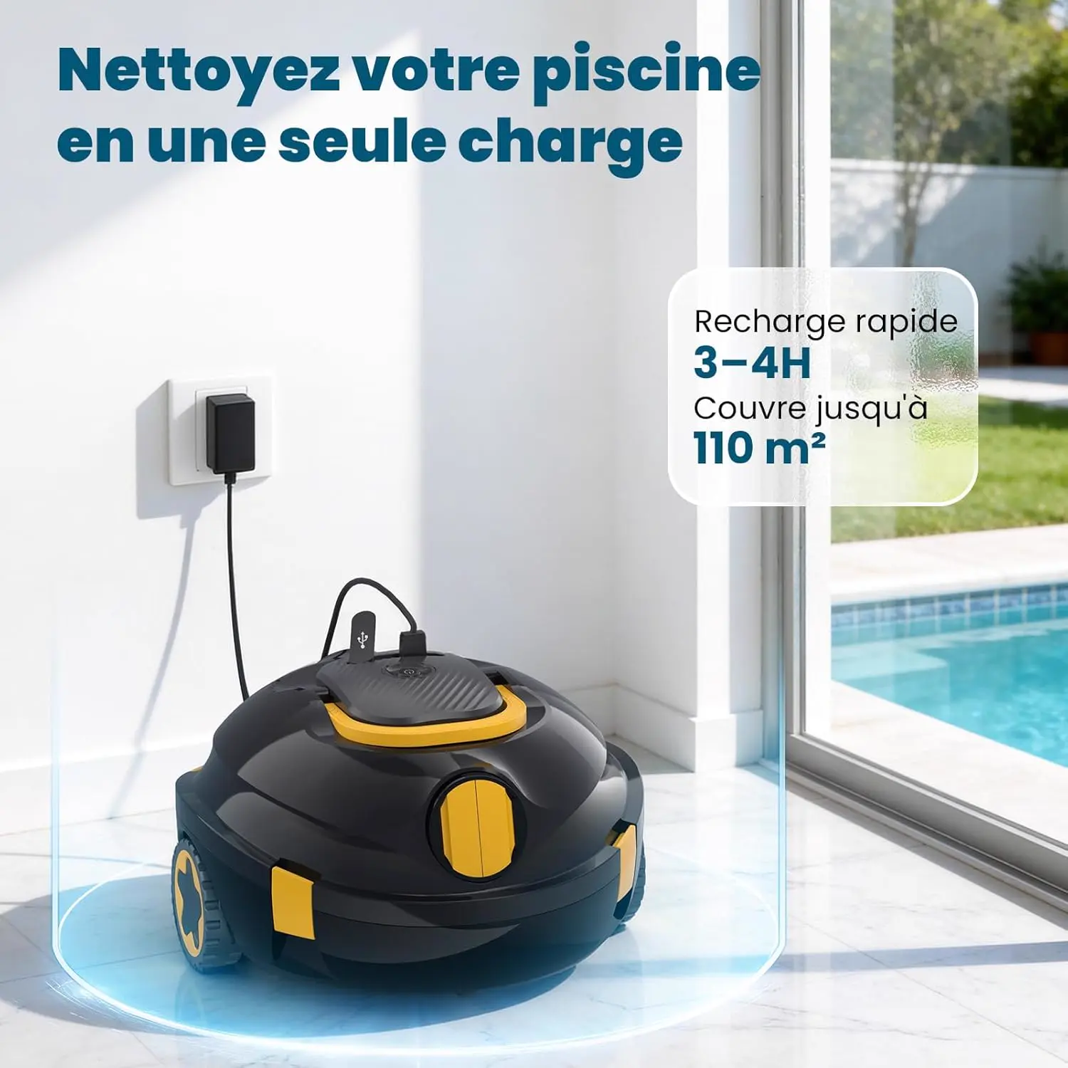 Robot piscine Robot Nettoyeur de Piscine sans Fil | Aspirateur… vue 5