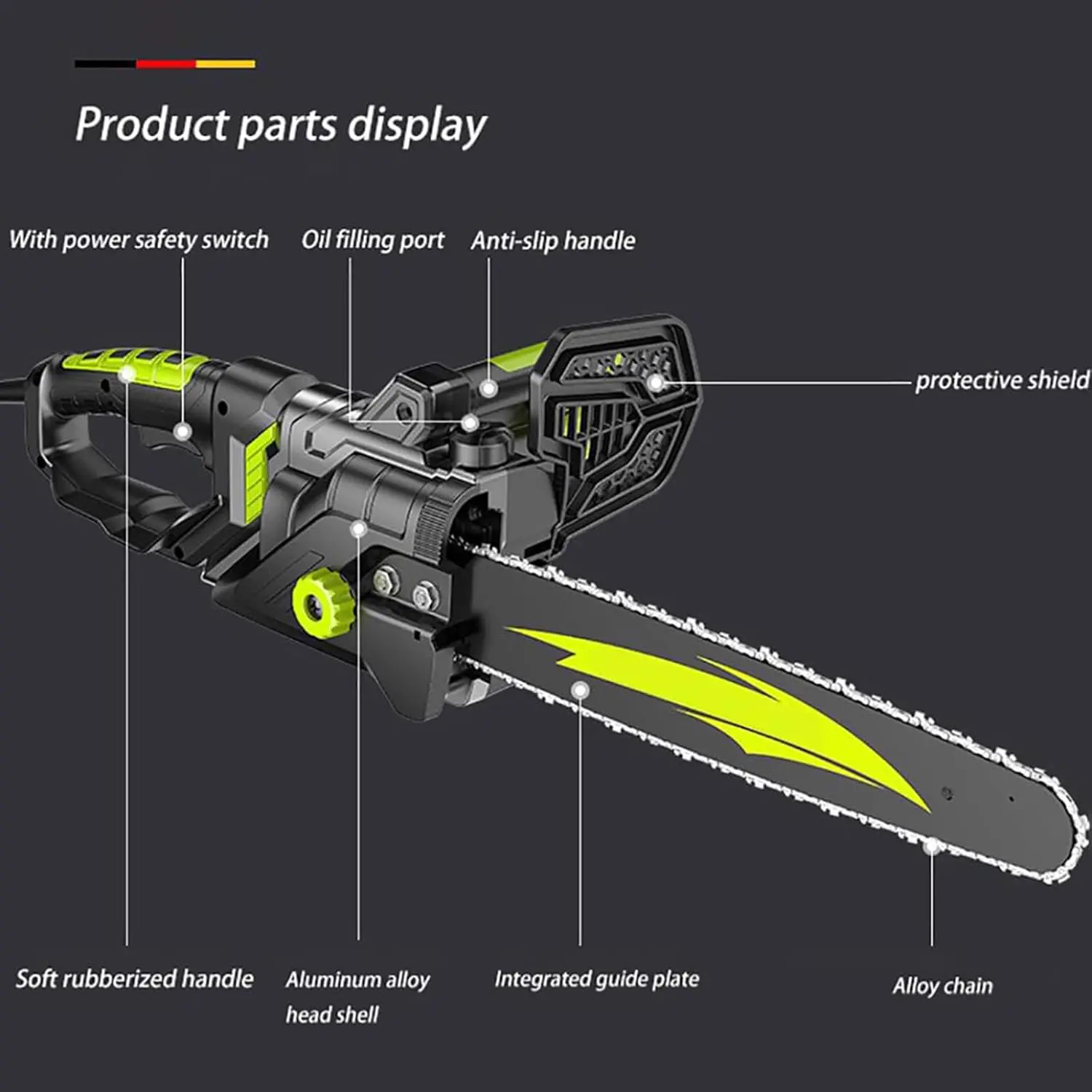 Tronçonneuse électrique en métal vue 5