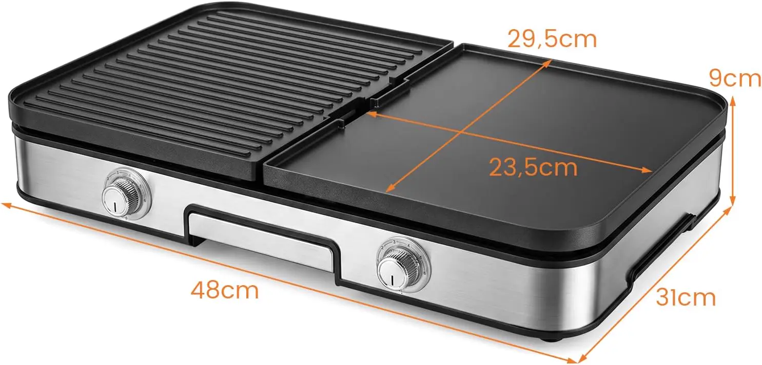 Barbecue électrique en aluminium noir vue 2