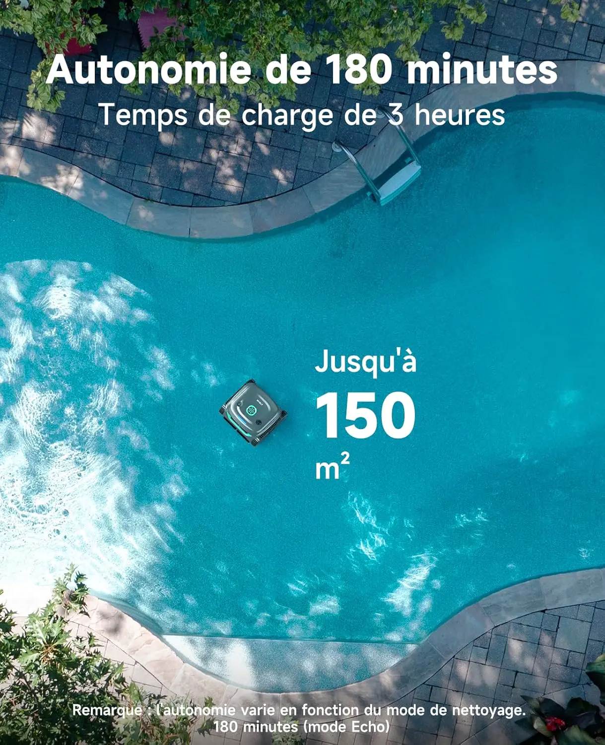 Robot piscine sable vue 6