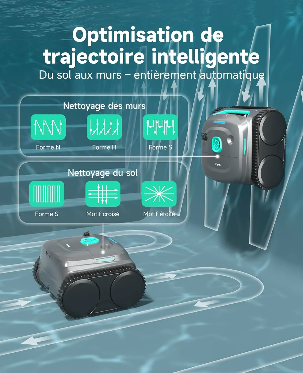 Robot piscine sable vue 7