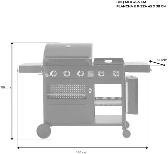 Barbecue à gaz en métal vue 4