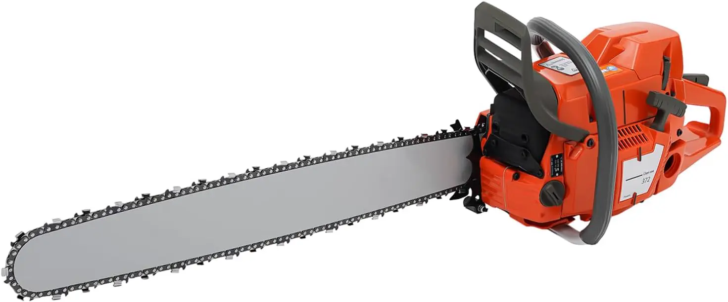 Tronçonneuse thermique en aluminium orange vue 9