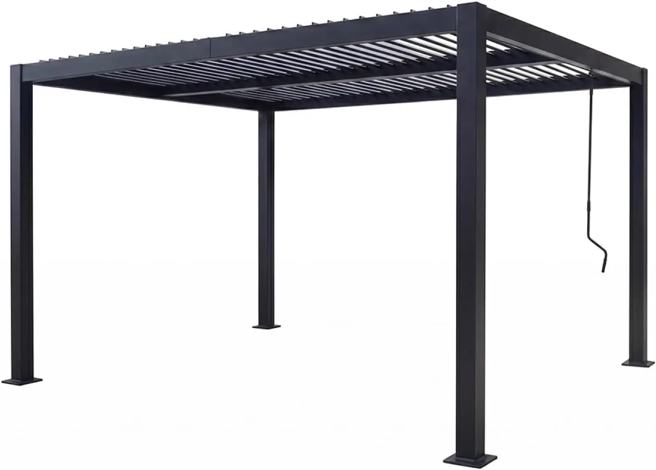 Pergola en aluminium noir 3x2,36 m vue 7