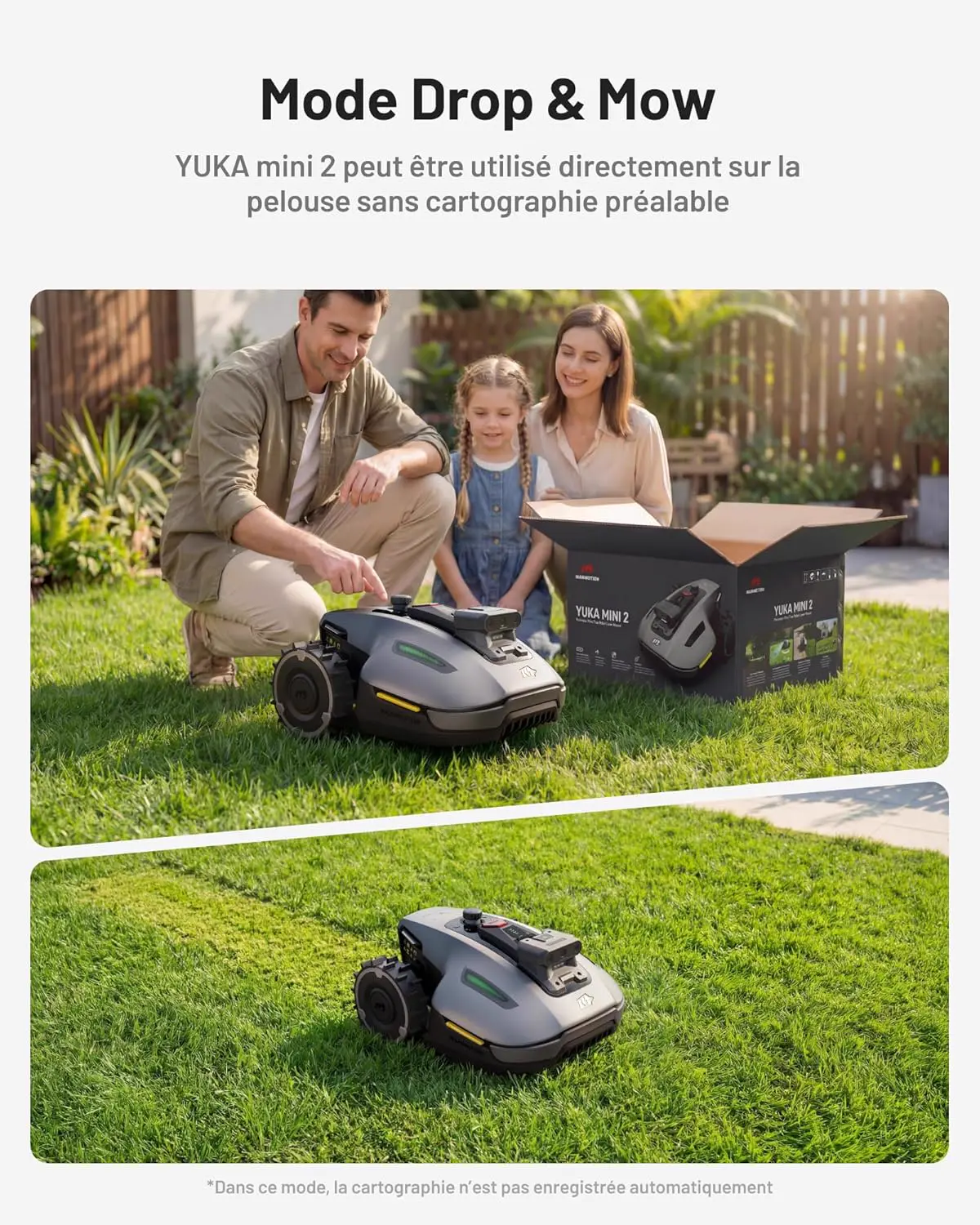 Robot tondeuse MAMMOTION YUKA Mini 2 500 Robot Tondeuse avec M… vue 5