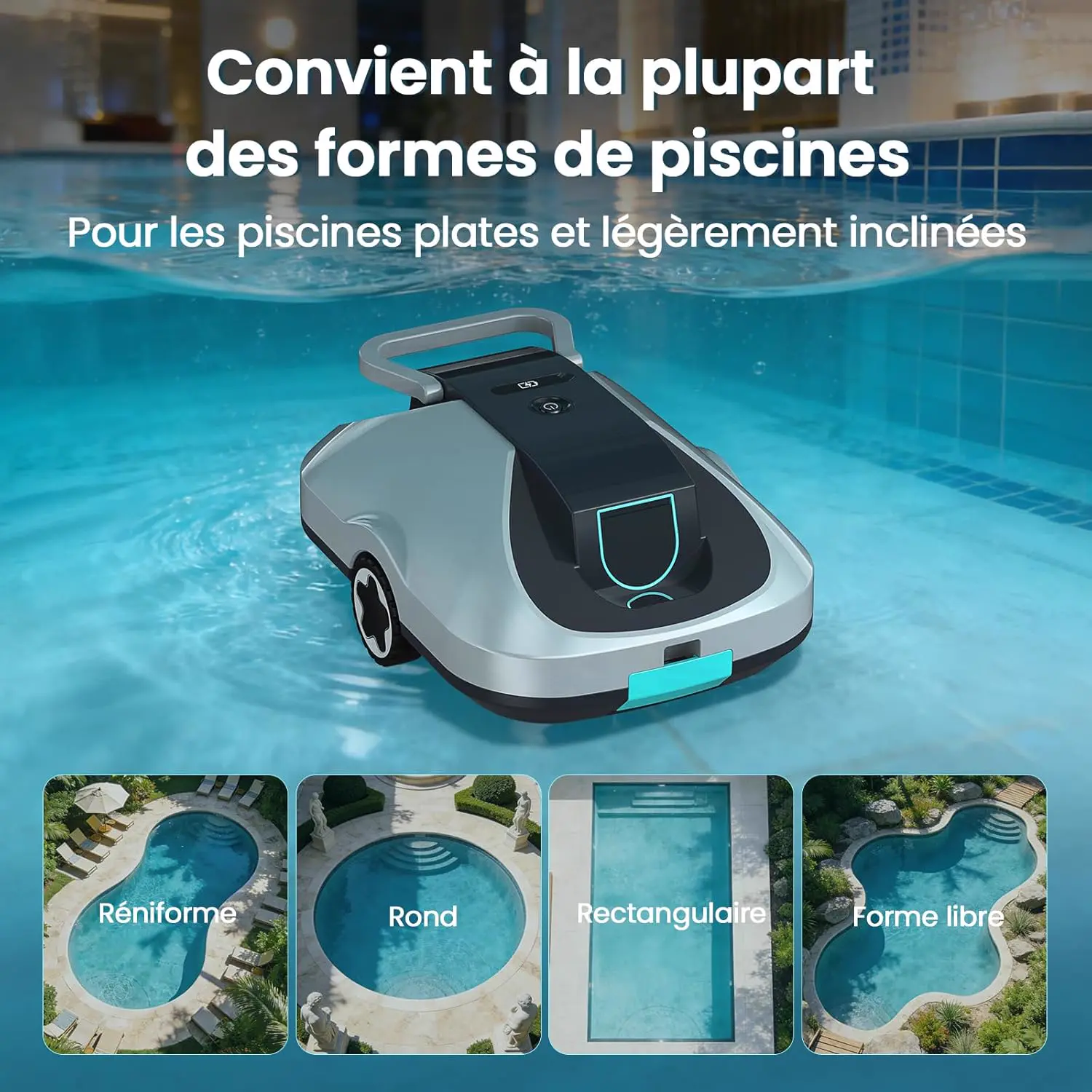 Robot piscine sable vue 7