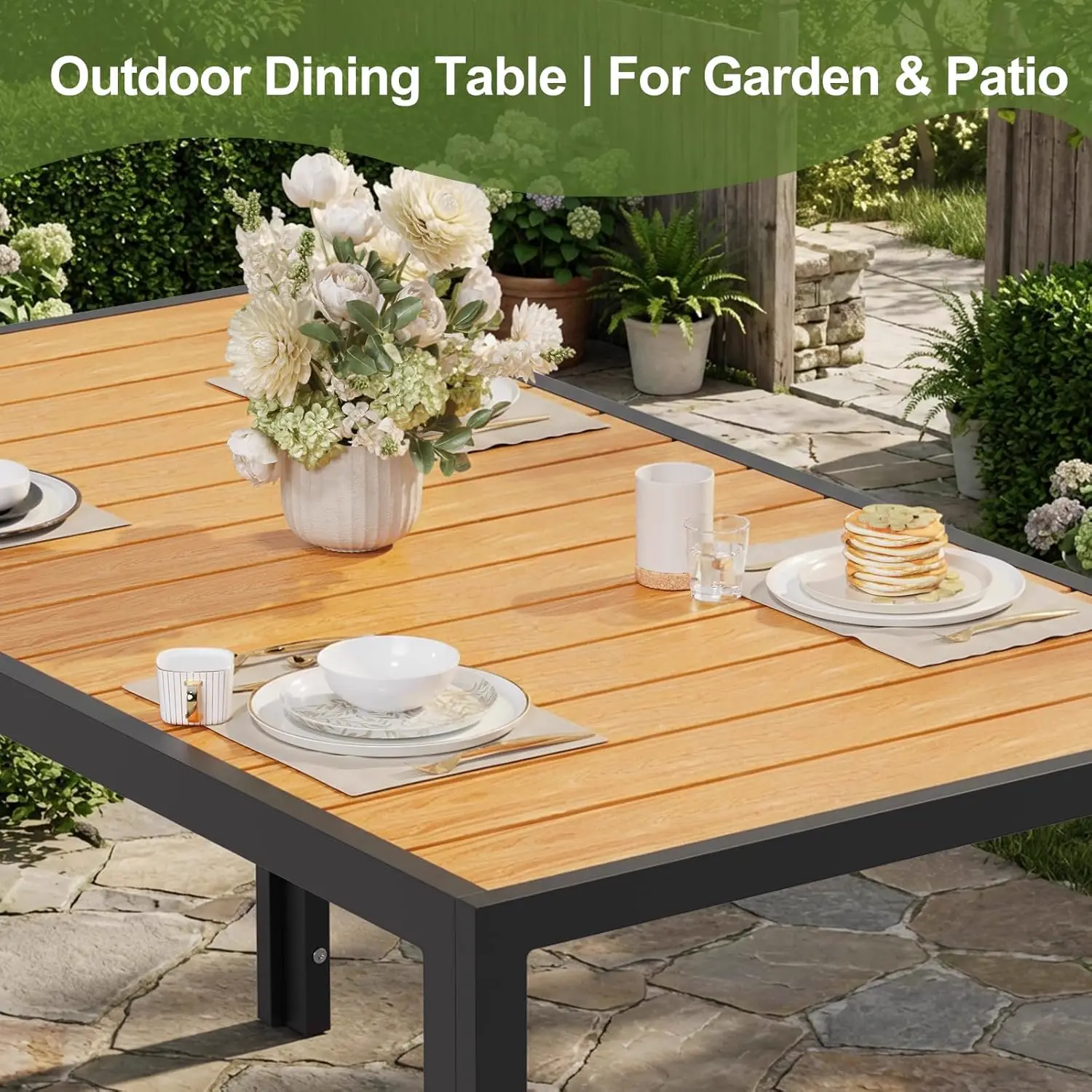 Table de jardin 6 places en aluminium vue 6