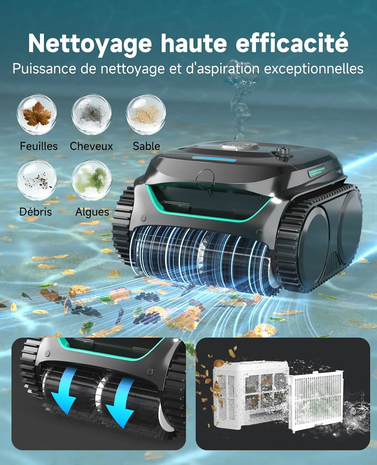 Robot piscine WYBOT C2 Robot Piscine sans Fil vue 2
