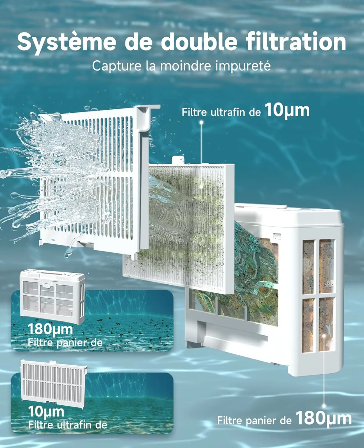 Robot piscine WYBOT C2 Robot Piscine sans Fil vue 3