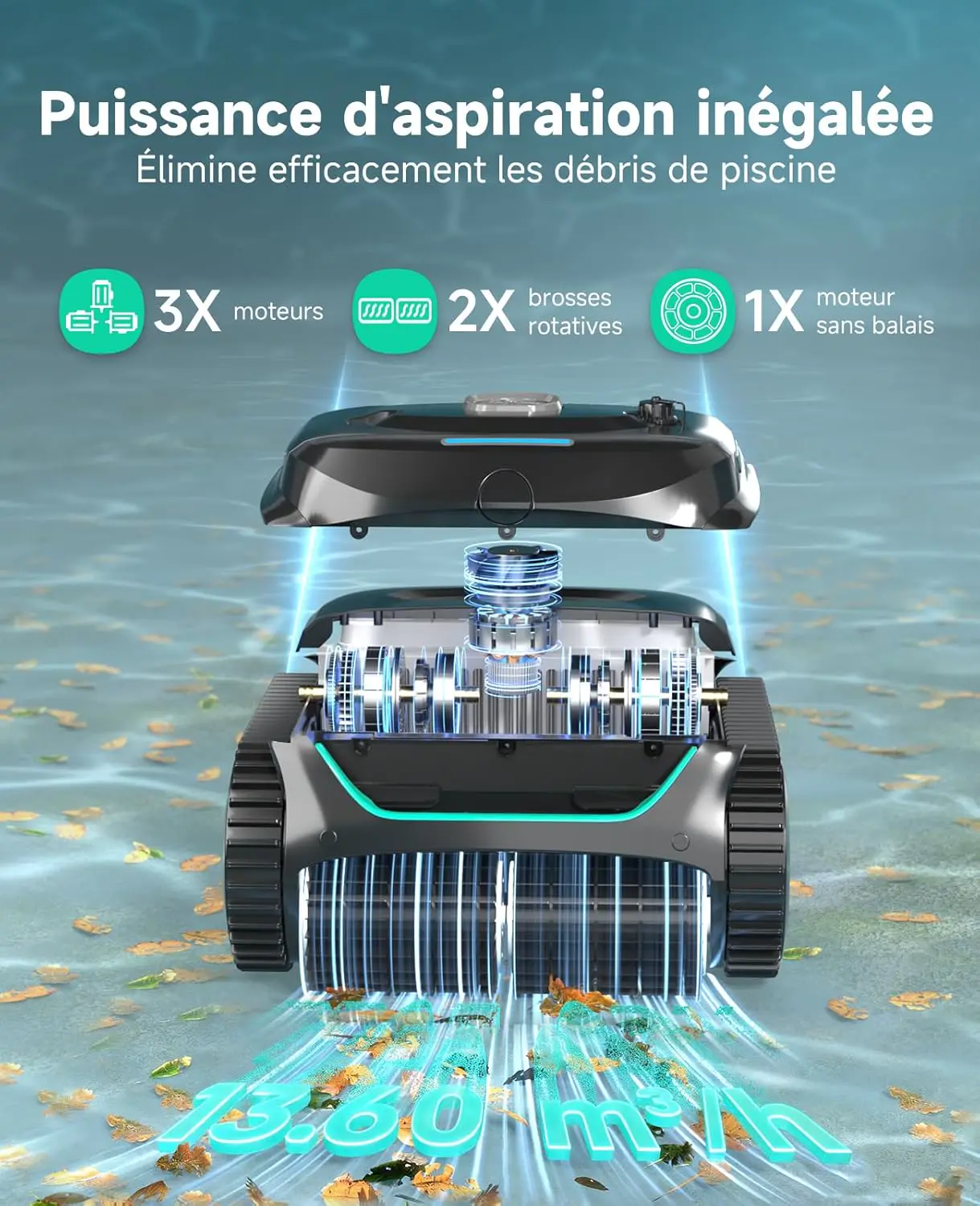 Robot piscine WYBOT C2 Robot Piscine sans Fil vue 4