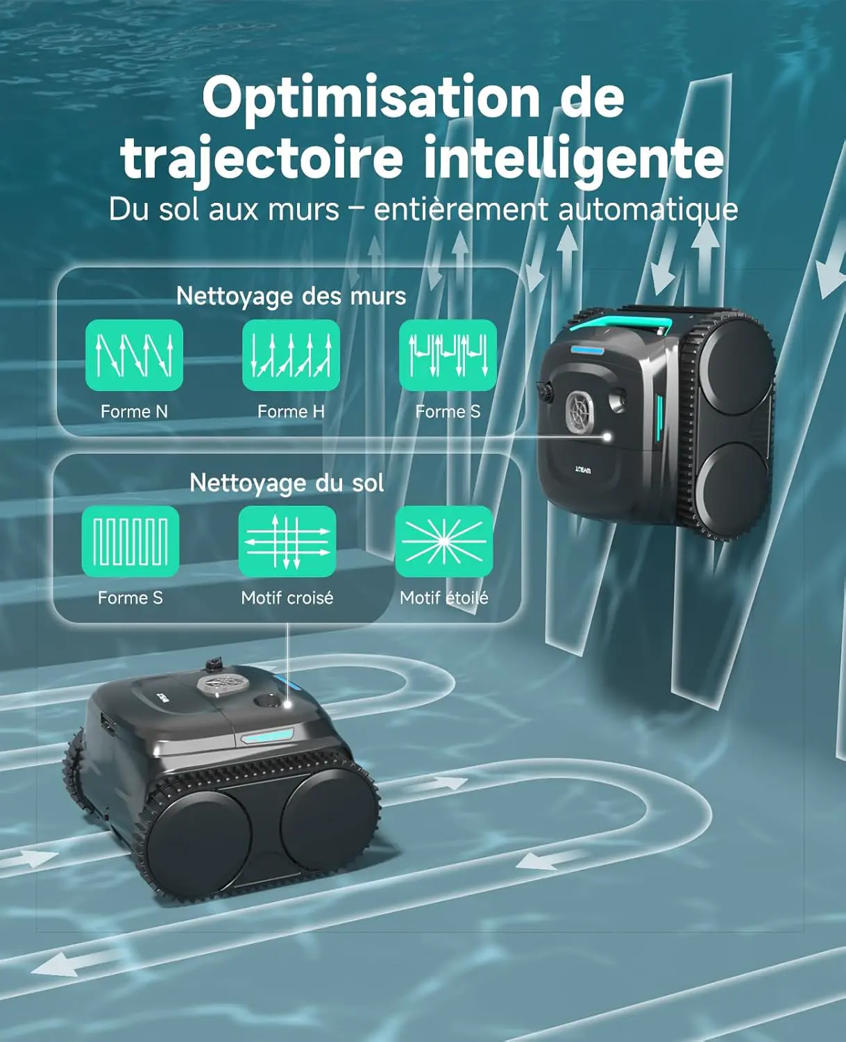 Robot piscine WYBOT C2 Robot Piscine sans Fil vue 6