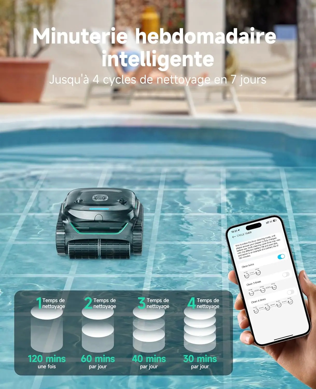Robot piscine WYBOT C2 Robot Piscine sans Fil vue 9